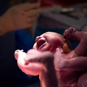 Baby born via vaginal delivery