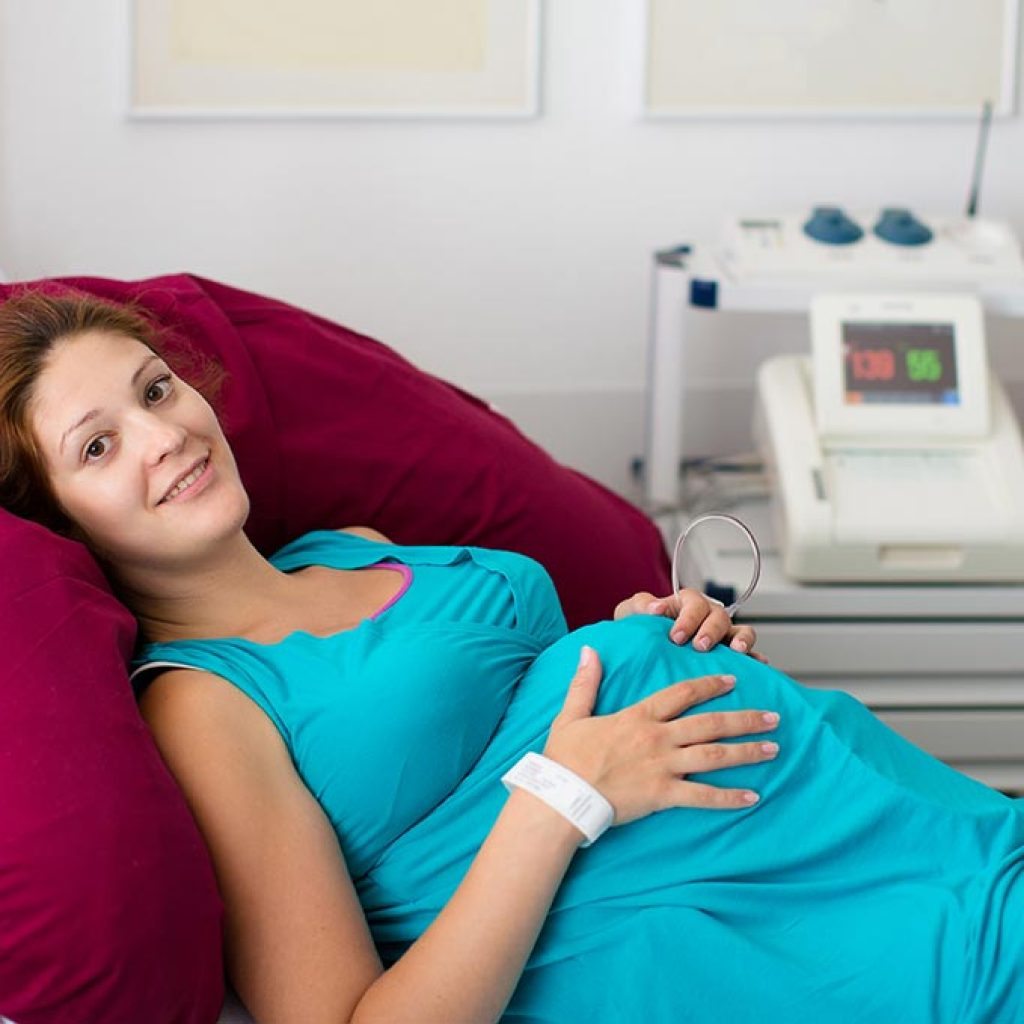Obstetrician monitors the progress of the pregnancy